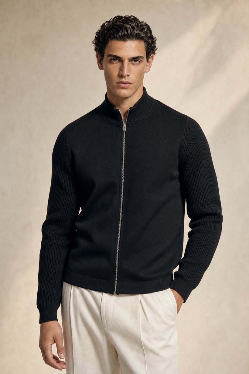 Black Cashmere-Wool Blazer — Cashmere-Wool