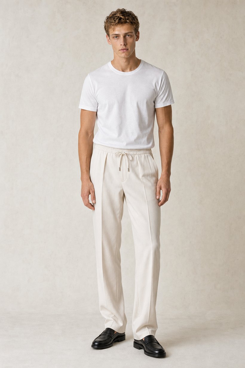Black Cotton Trousers — Cotton