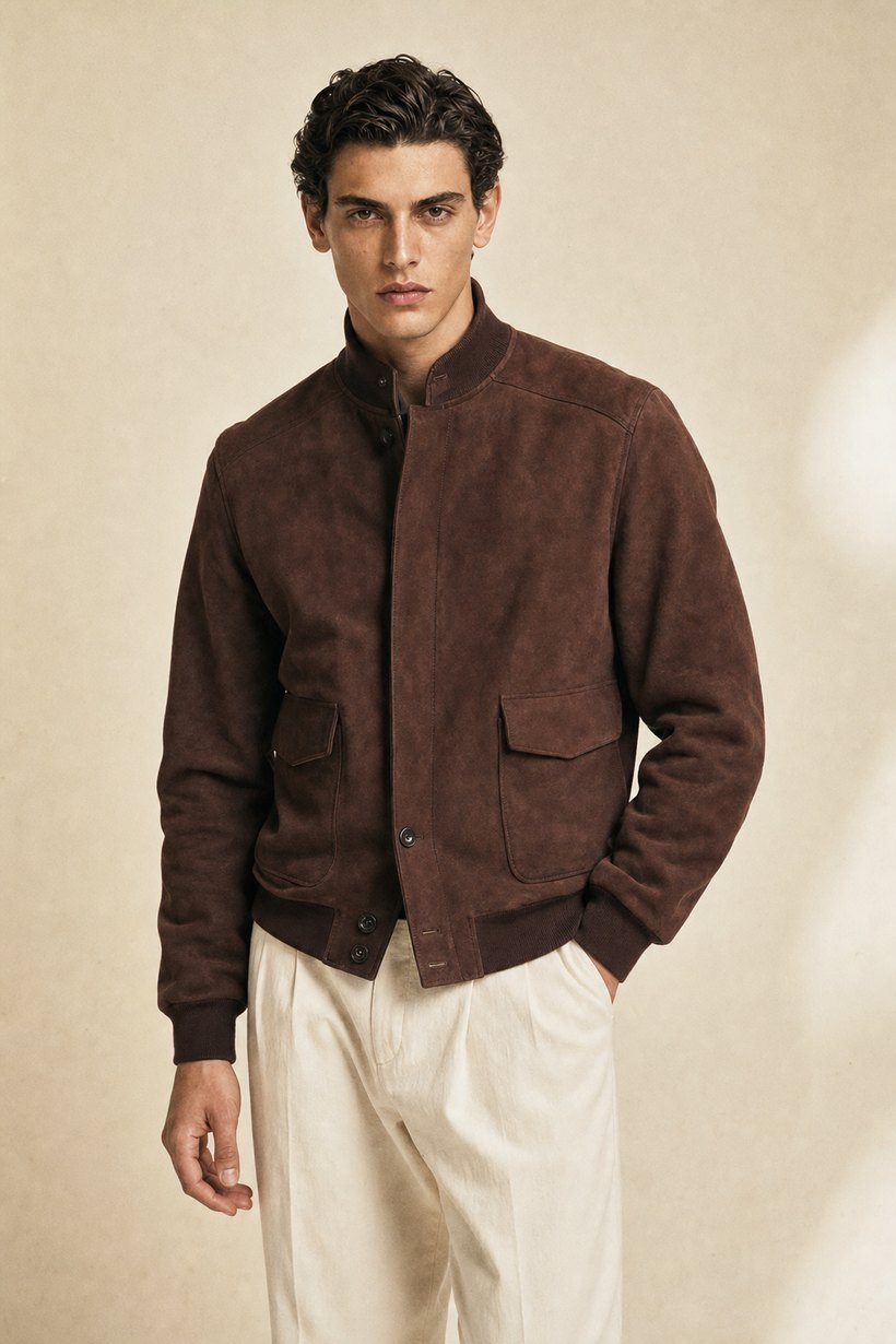 Brown Suede Jacket — Suede