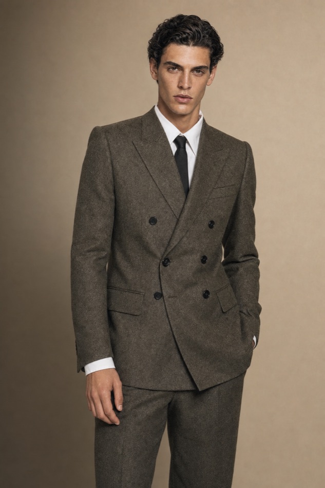 Brown Tweed Two-Piece Suit — front styling