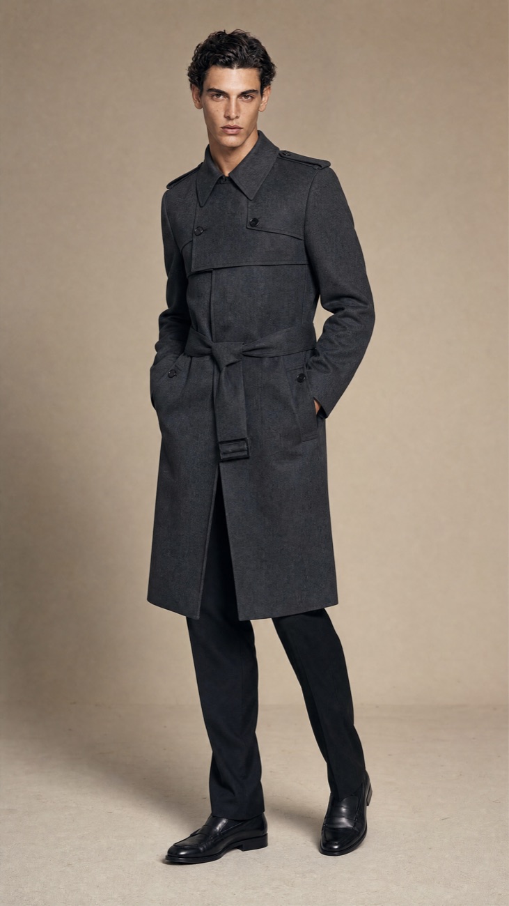 Charcoal Wool-Cashmere Overcoat — European Wool-Cashmere