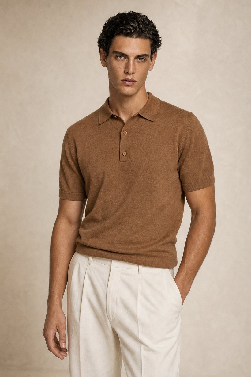 Coffee Cashmere Knit Sweater — Cashmere