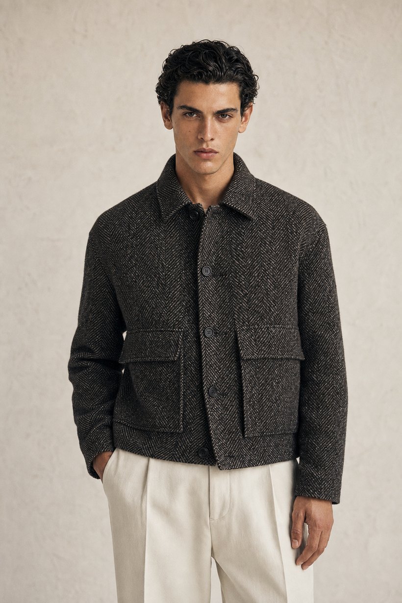 Cotton Blend Field Jacket — Cotton Blend