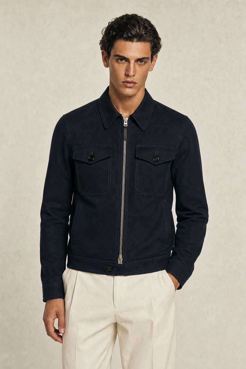 Cotton Blend Field Jacket — Cotton Blend