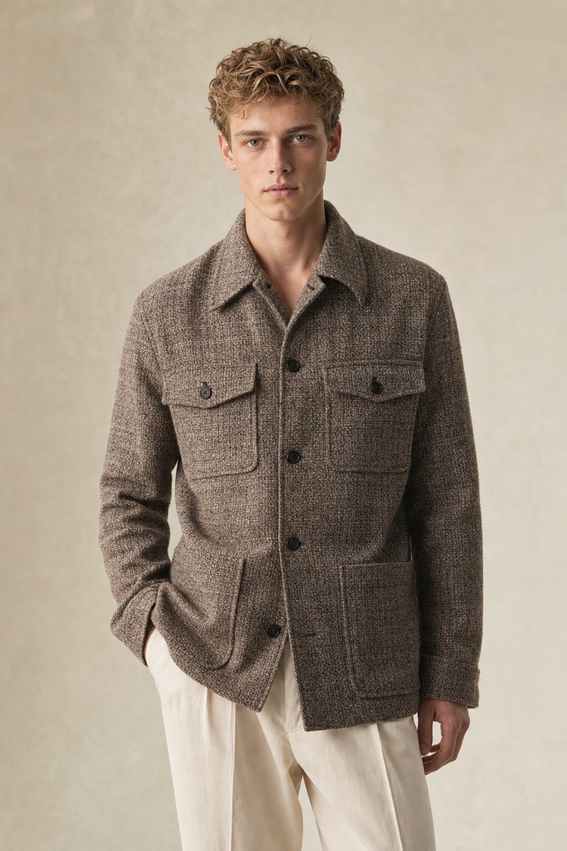 Cotton Blend Field Jacket — Cotton Blend
