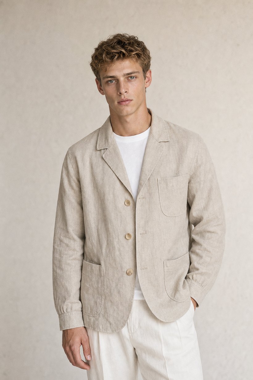 Cream European Wool Blazer — European Wool
