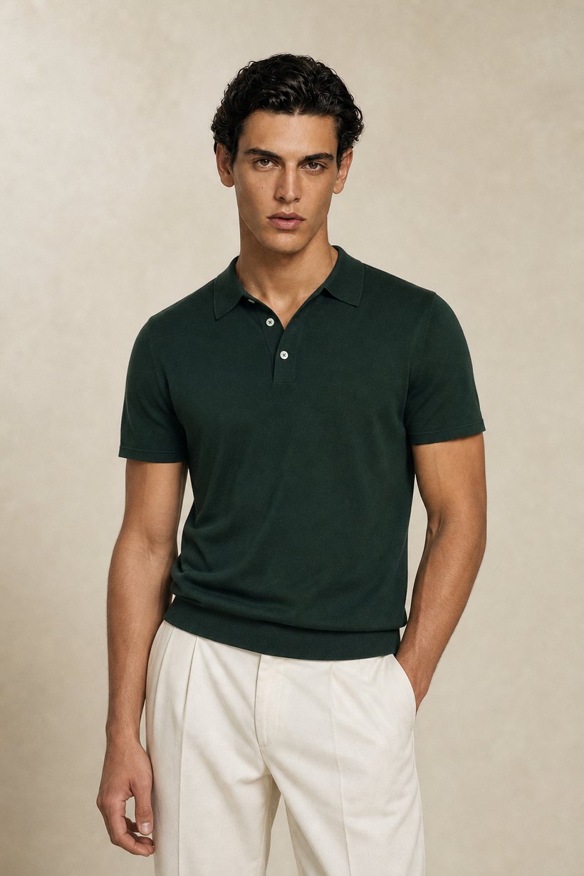 Forest Green Cotton T-Shirt — Cotton