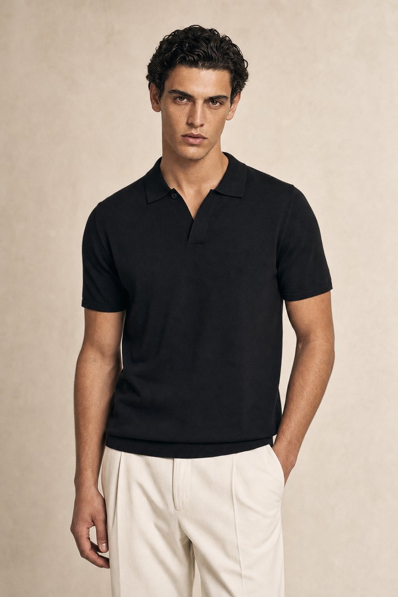 Navy Cotton T-Shirt — Cotton