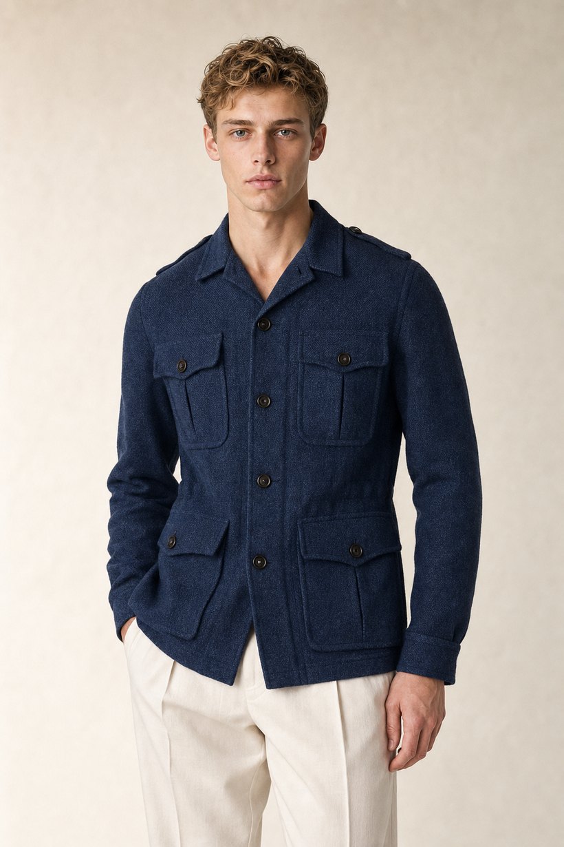 Navy European Wool Blazer — European Wool