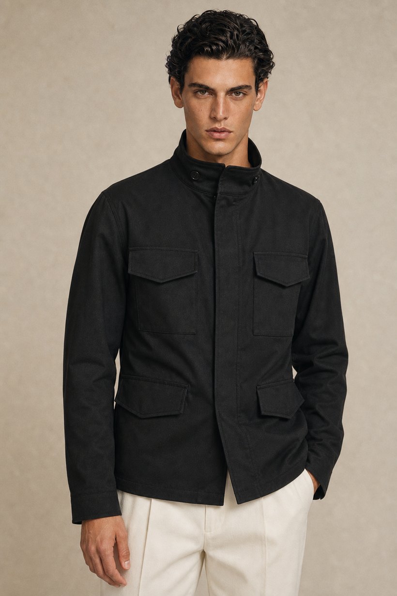 Silk-Wool Bomber Jacket — Silk-Wool
