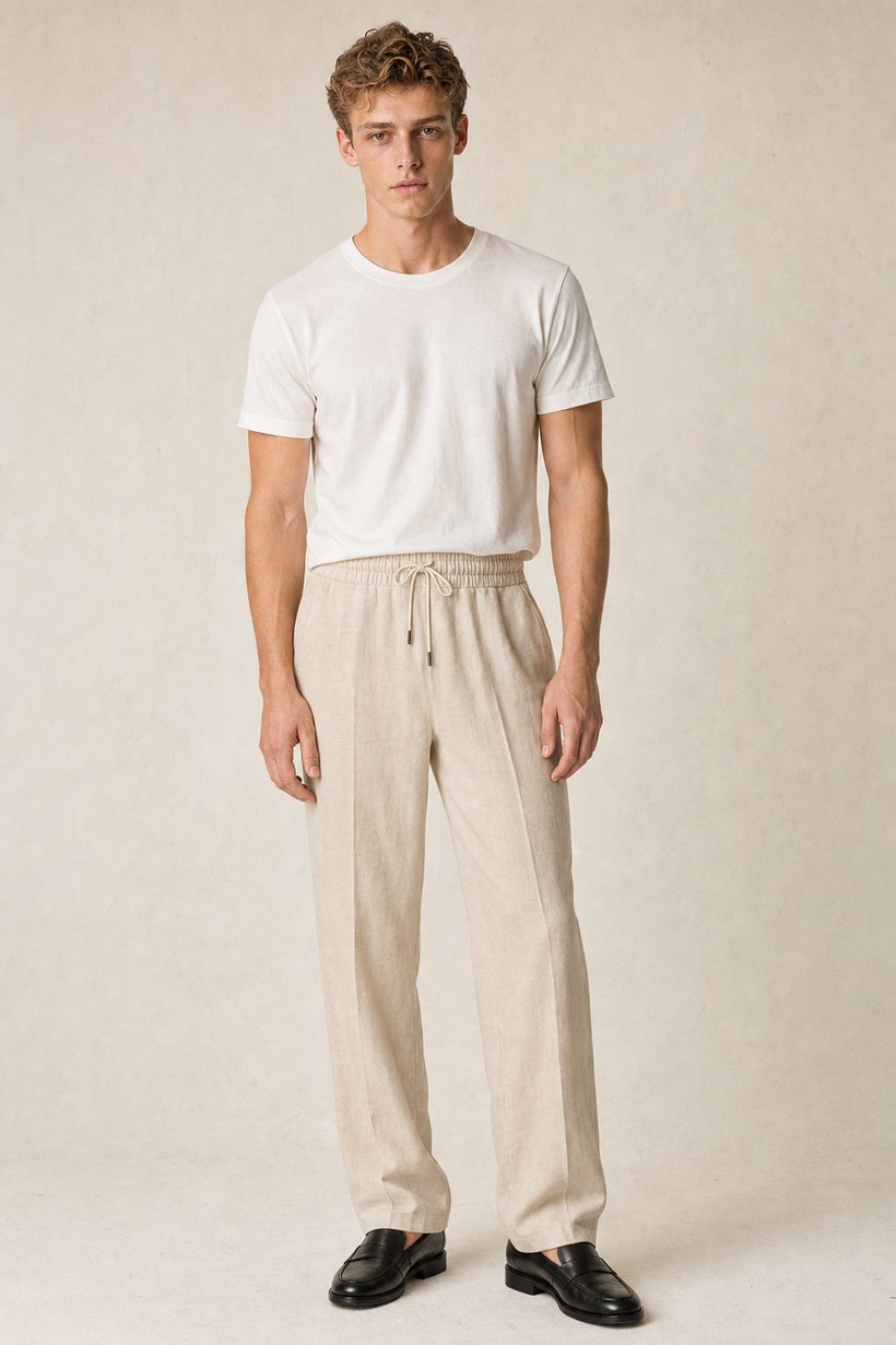 White Hemp-Cotton Trousers — Hemp-Cotton