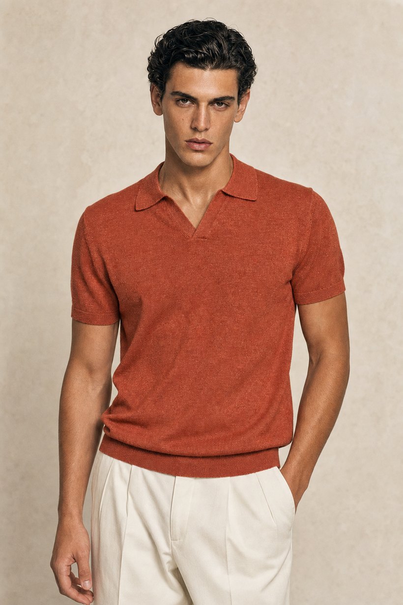 White Linen-Lyocell T-Shirt — Linen-Lyocell