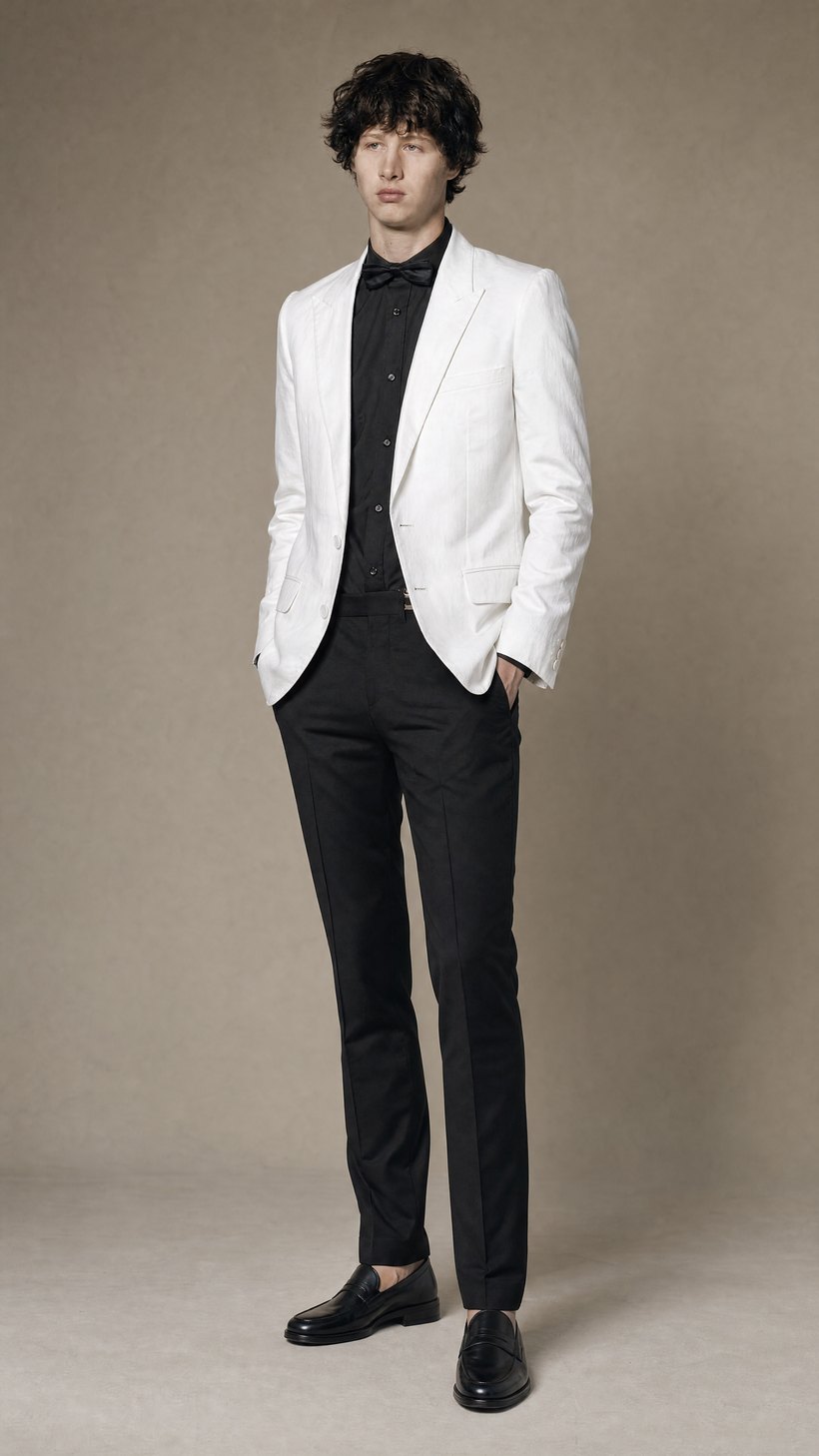 White Linen Two-Button Summer Blazer — European Linen
