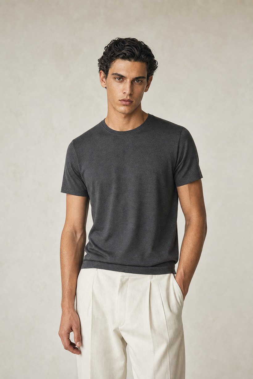 White Wool-Lyocell Knit Sweater — Wool-Lyocell