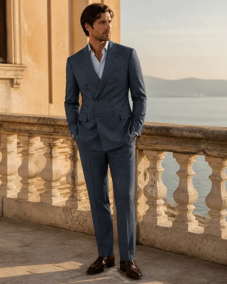 Double-Breasted Jacket in fabric 6000